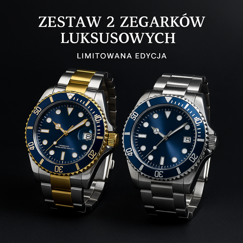 RLX Ocean Prestige™ – Zestaw 2 męskich zegarków kwarcowych ze stali nierdzewnej – 40 mm