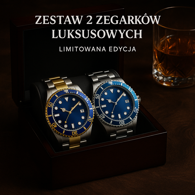 RLX Ocean Prestige™ – Zestaw 2 męskich zegarków kwarcowych ze stali nierdzewnej – 40 mm