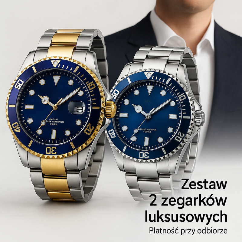 RLX Ocean Prestige™ – Zestaw 2 męskich zegarków kwarcowych ze stali nierdzewnej – 40 mm